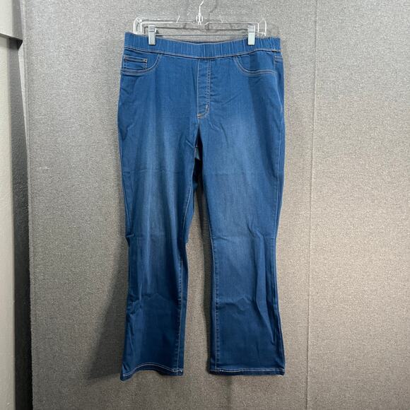 Joan Rivers Petite Slim Boot-Out Denim Jeans Indigo Medium Wash, Petite Medium - Picture 1 of 8